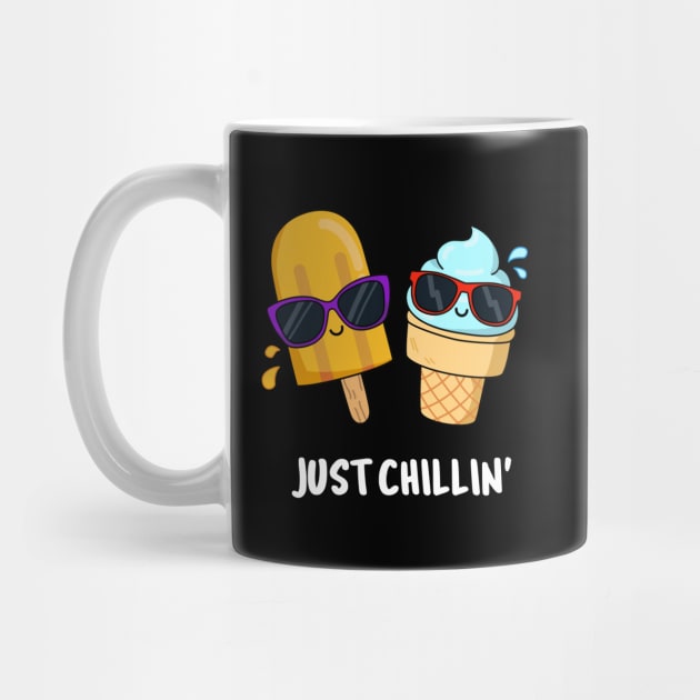 Just Chillin Cute Ice Cream Pun by punnybone